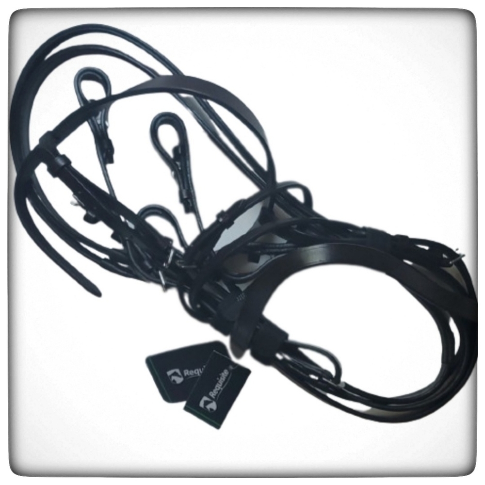 Requisite Horseback Riding Black Leather Pony Bridal-OS